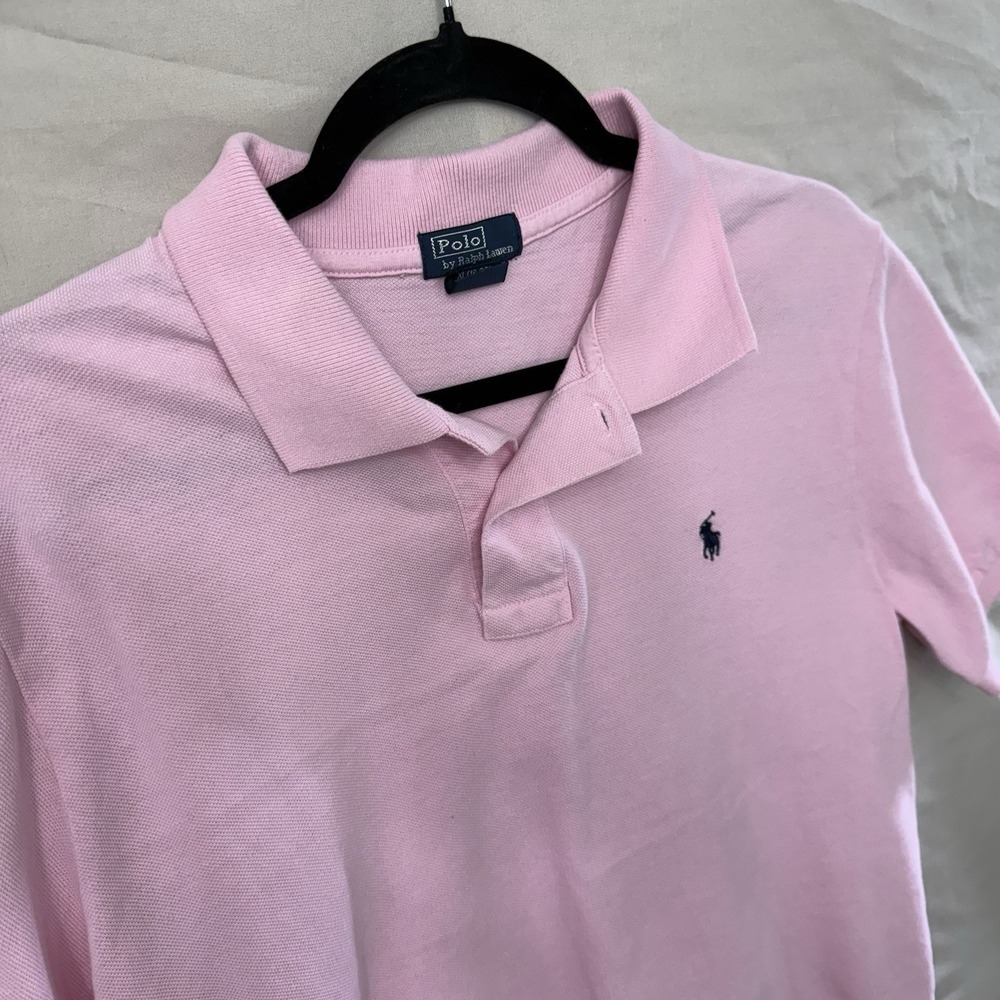 Polo Ralph Lauren Mens XL Pink Polo Shirt Short Sleeve Pony Logo Classic Fit